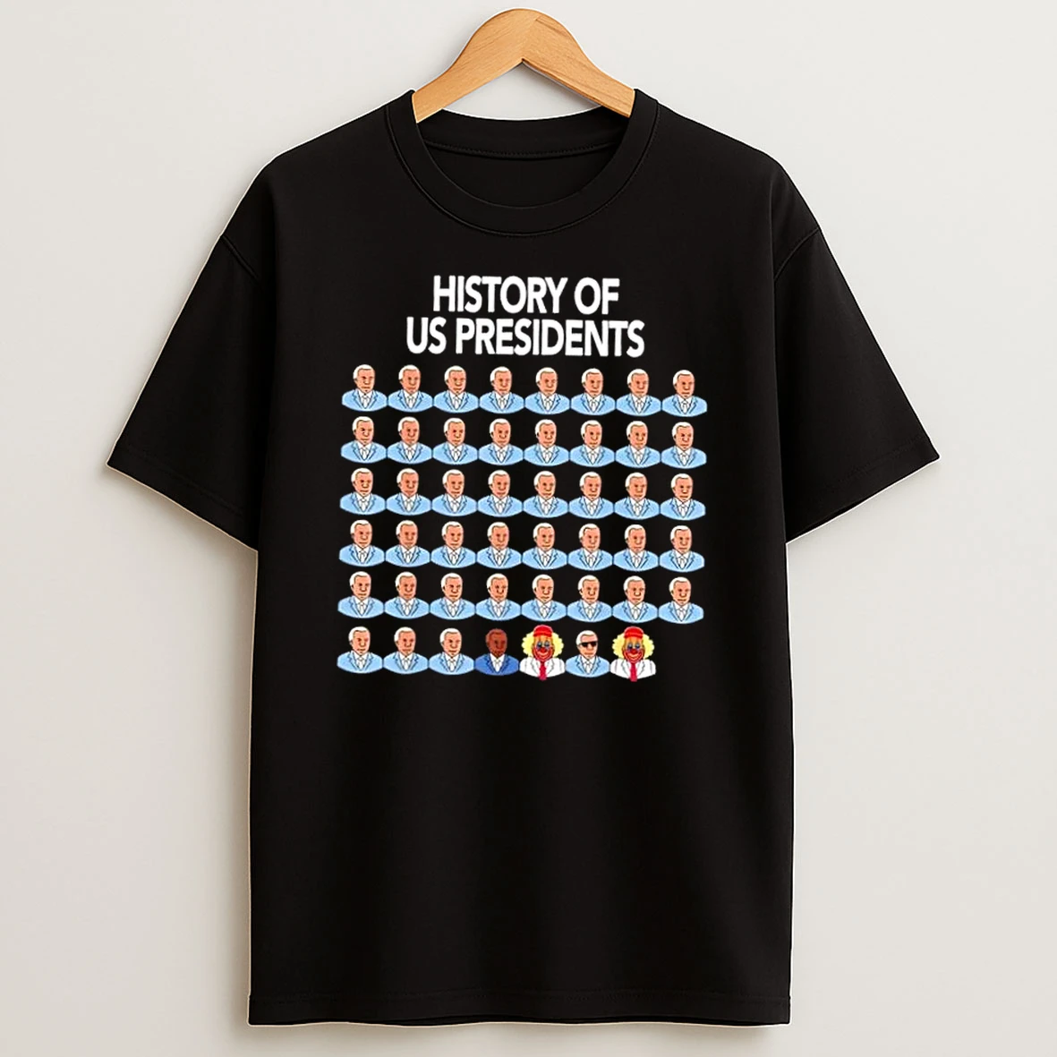 History Of Us President Funny Trump Clown Shirts