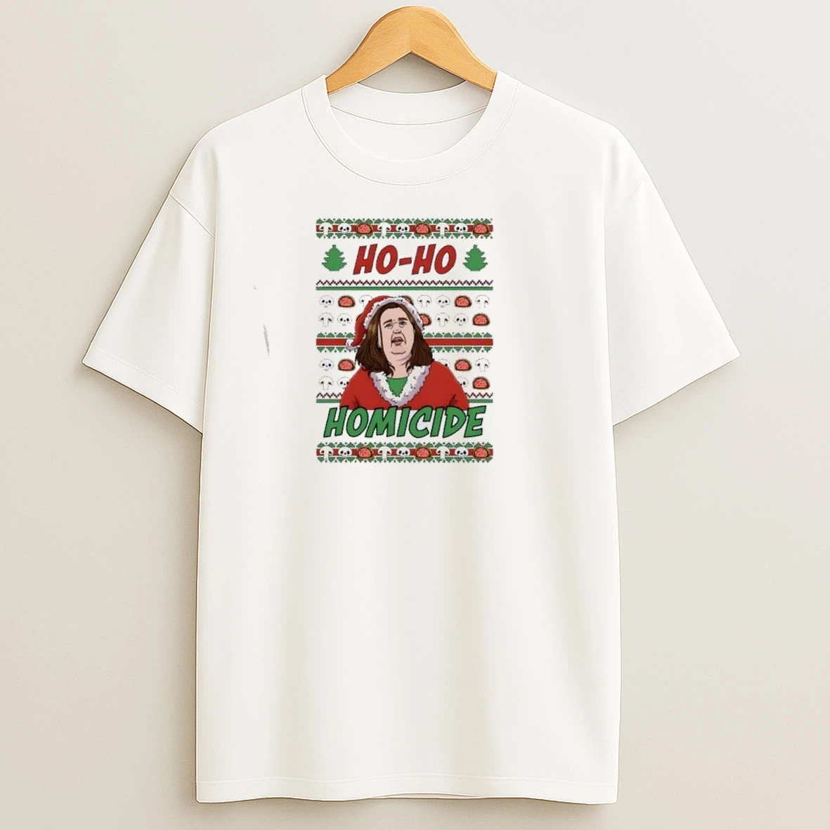 Ho Ho Homicide Merry Mushroom Lady Christmas T Shirts