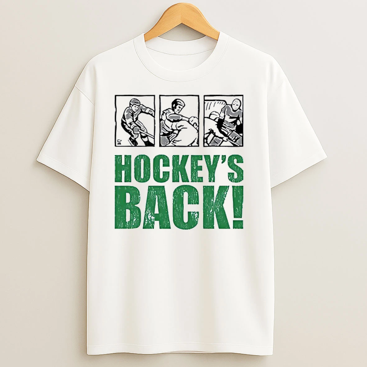 Hockeys Back Three Picture T Shirts