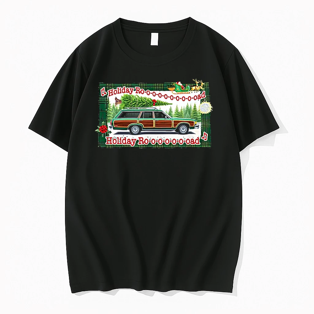Holiday Road Retro Christmas Tree Station Wagon Shirts