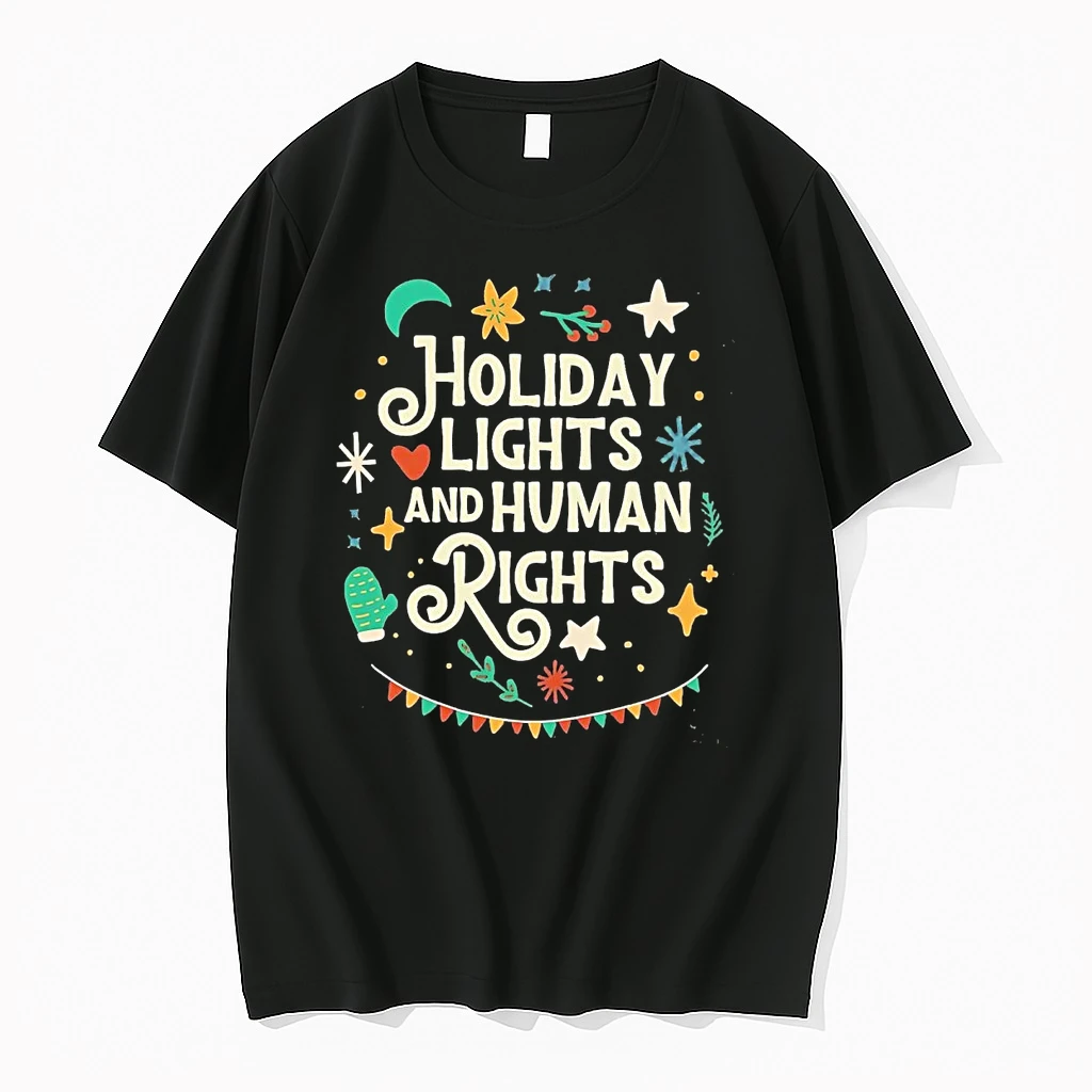 Holiday Lights And Human Rights Christmas Shirts