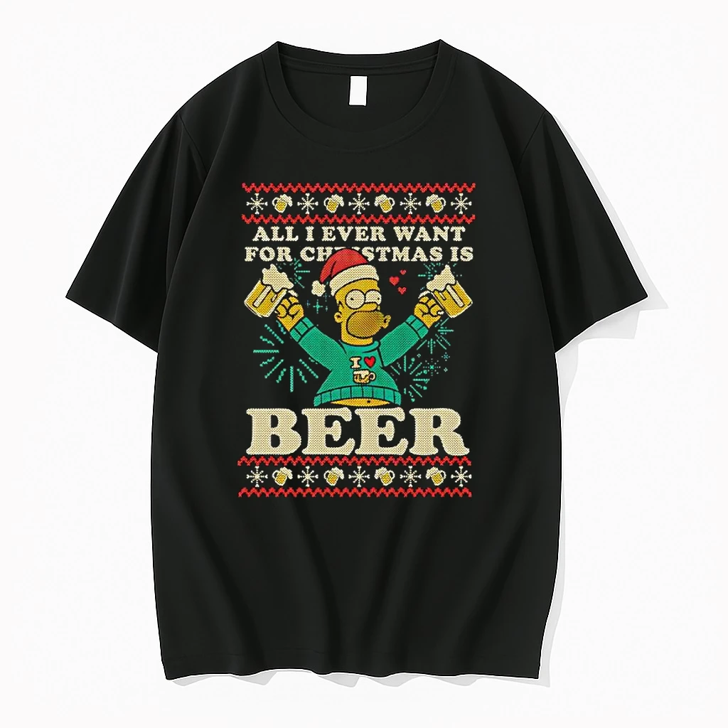 Homer Simpson All I Ever Want For Xmas Is Beer Shirts