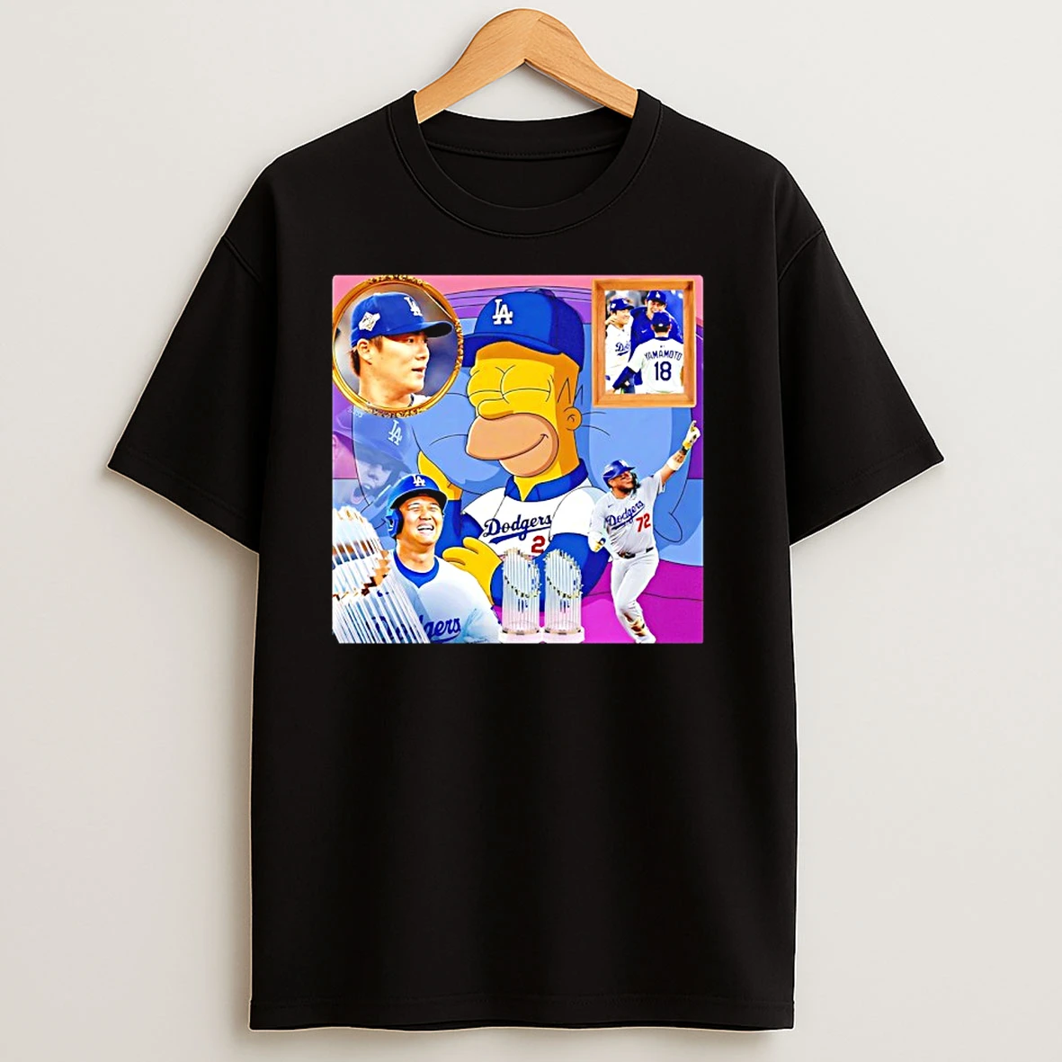 Homer Simpson X Los Angeles Dodgers World Champions 2025 T Shirts