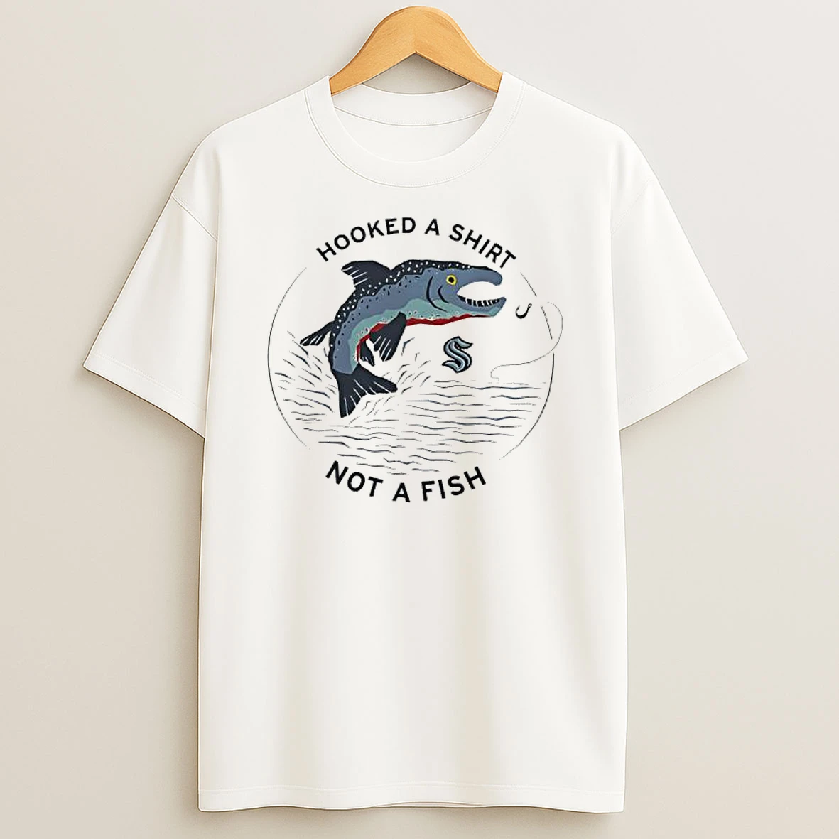 Hooked A Not A Fish Graphic Fishing Shirts