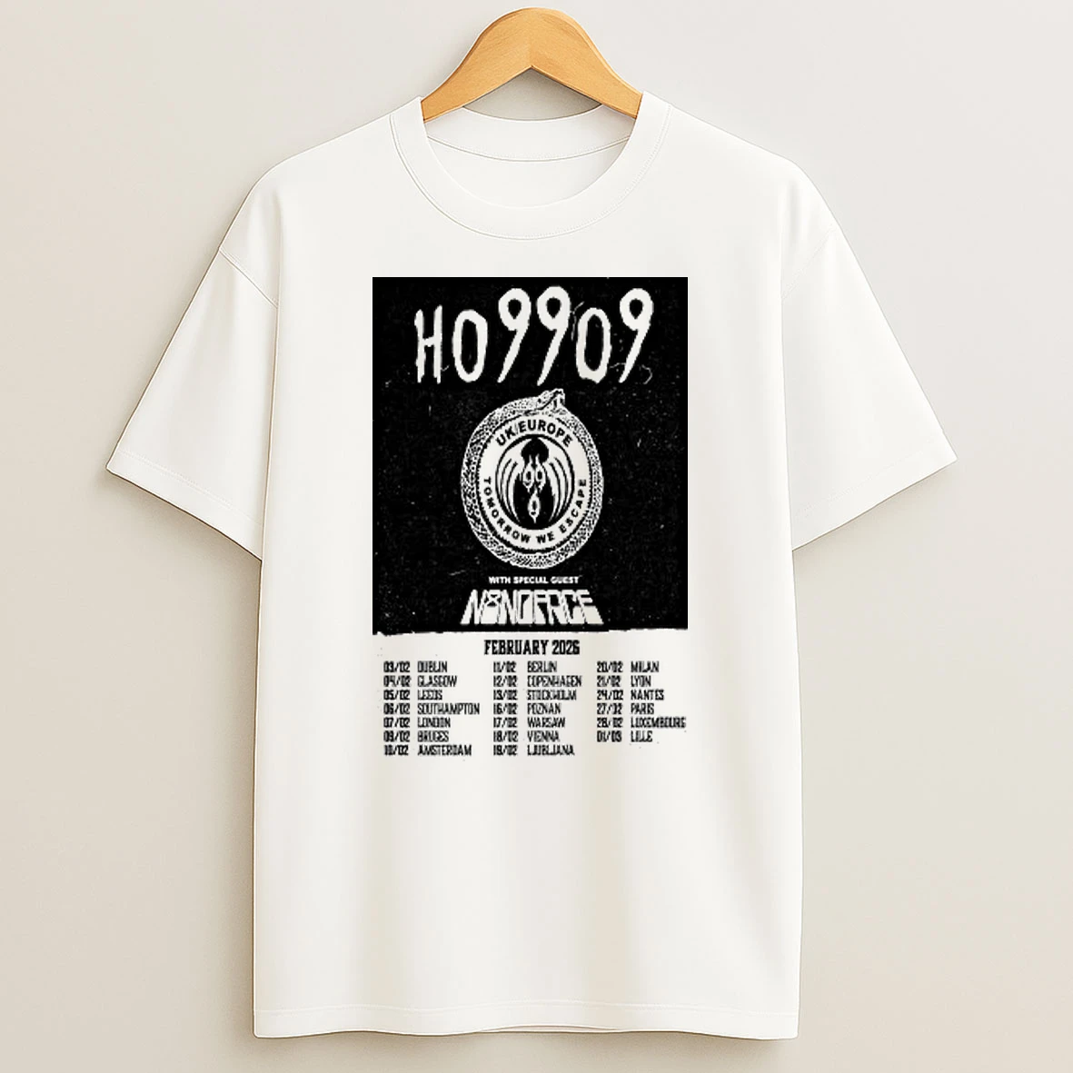 Horror Uk Europe Nonoface With Special Guest Tour February 2026 Shirts