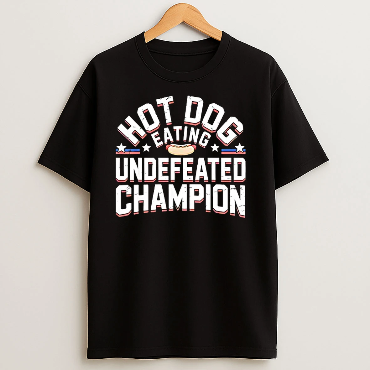 Hot Dog Eating Undefeated Champion Vintage T Shirts