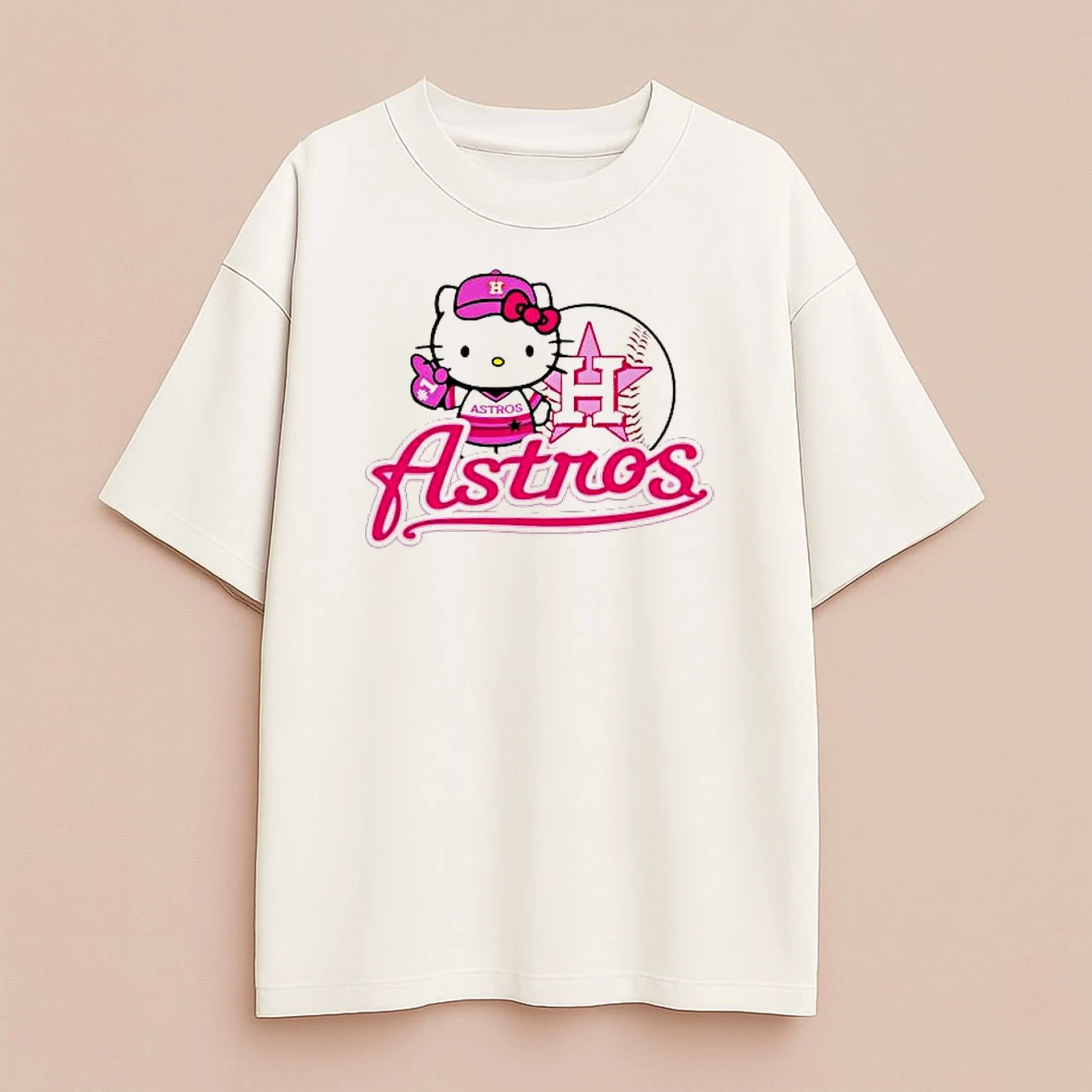 Houston Astros Hello Kitty Baseball Pink Cute Premium Shirt Sweater