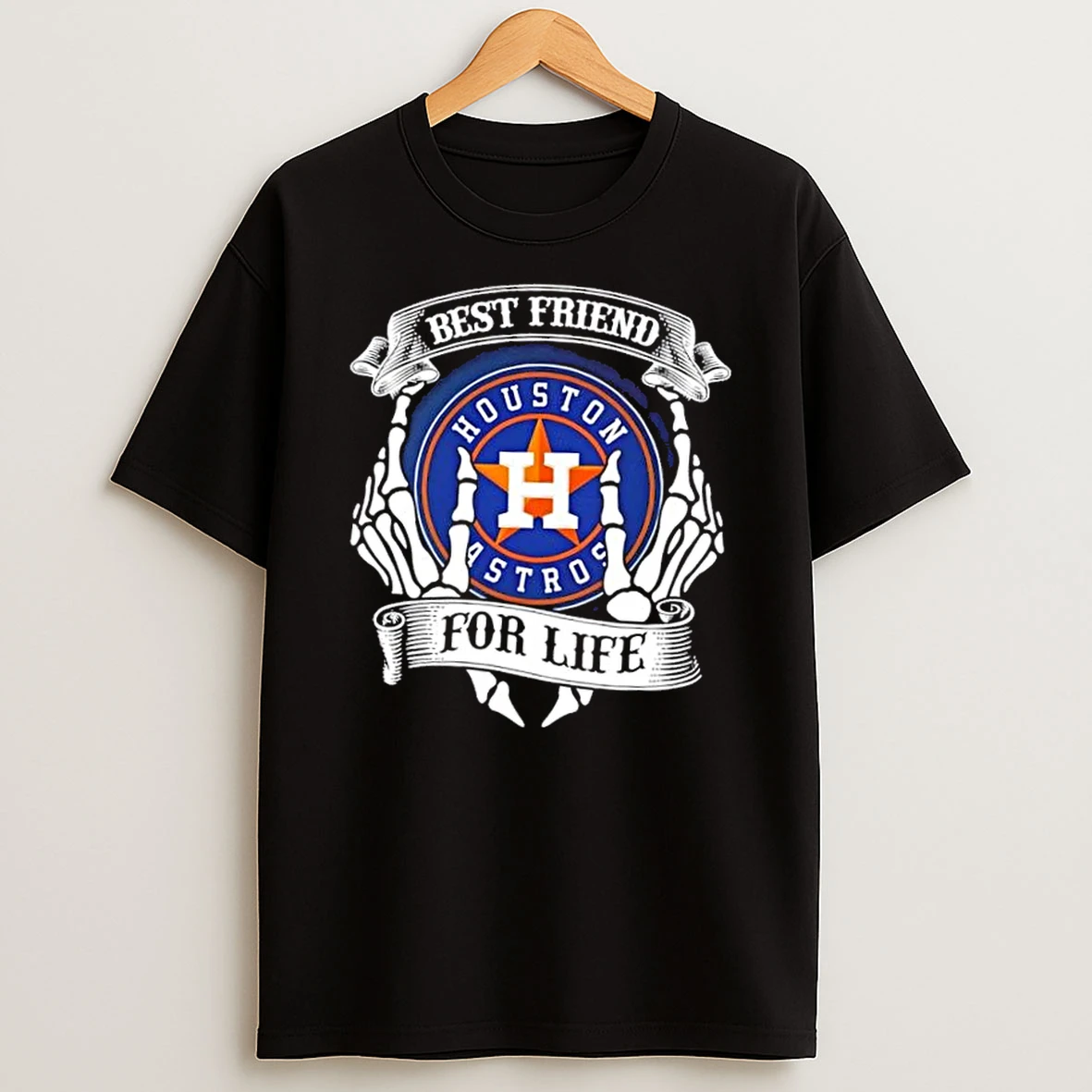 Houston Astros Baseball Best Friend For Life Hands Bones Shirts