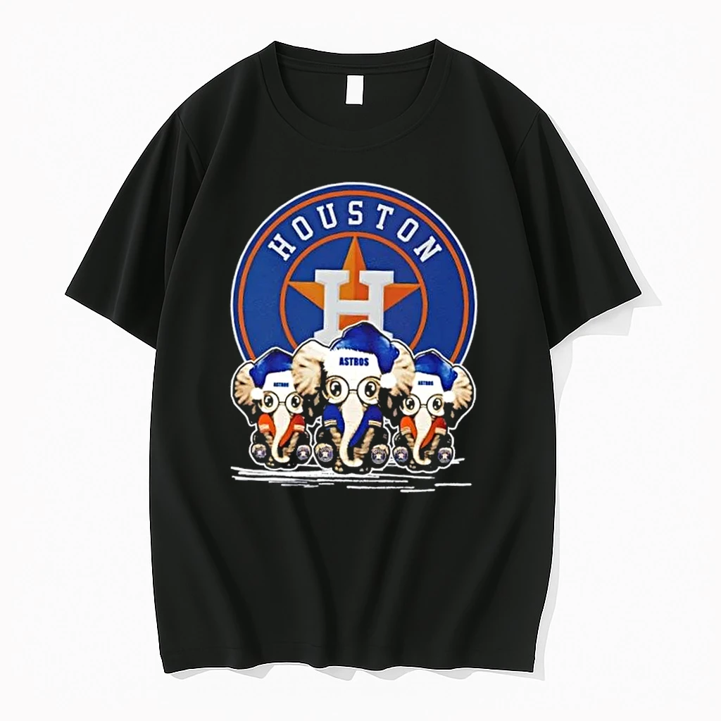 Houston Astros X Elephants Santa Hat Merry Christmas Shirts
