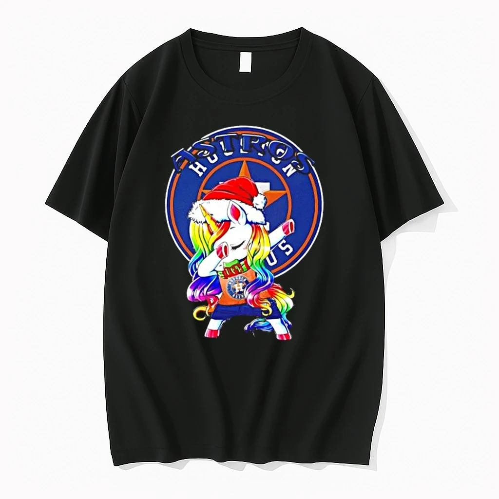 Houston Astros X Unicorn Santa Hat Dabbing Merry Christmas Shirts