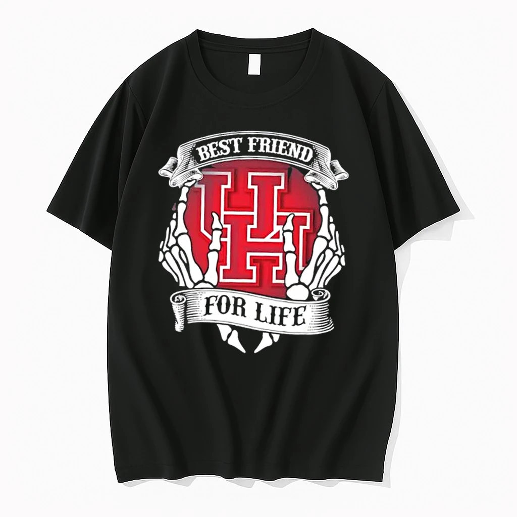 Houston Cougars Best Friend For Life Hands Bones Shirts
