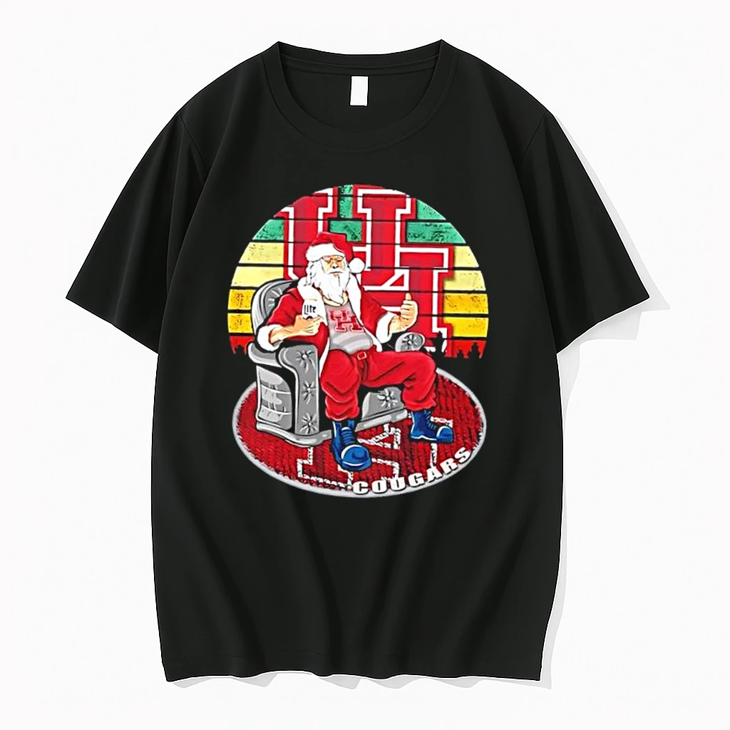 Houston Cougars X Santa Claus Christmas Vintage Shirts