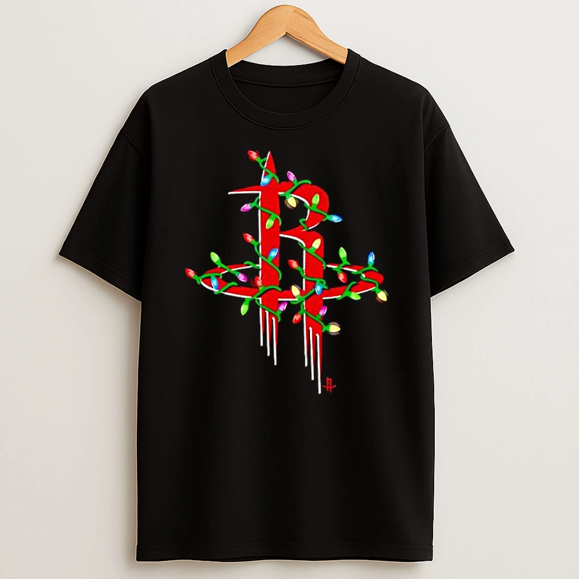 Houston Rockets Logo Lights Merry Christmas Shirts