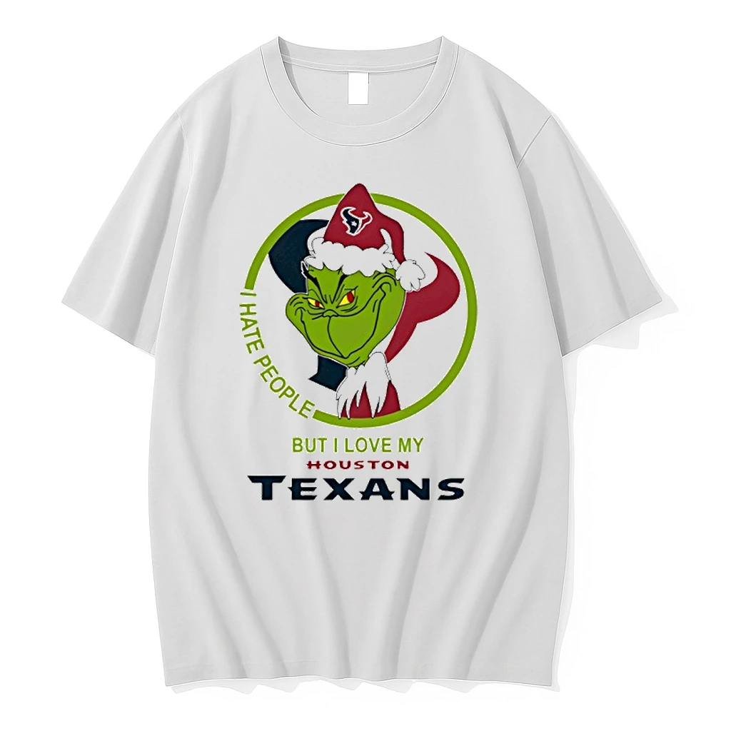 Houston Texans Christmas Grinch I Hate People But I Love My Texans Shirts