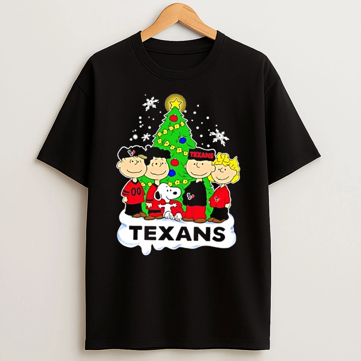 Houston Texans X Peanuts Snoopy And Friends Christmas Tree Shirts