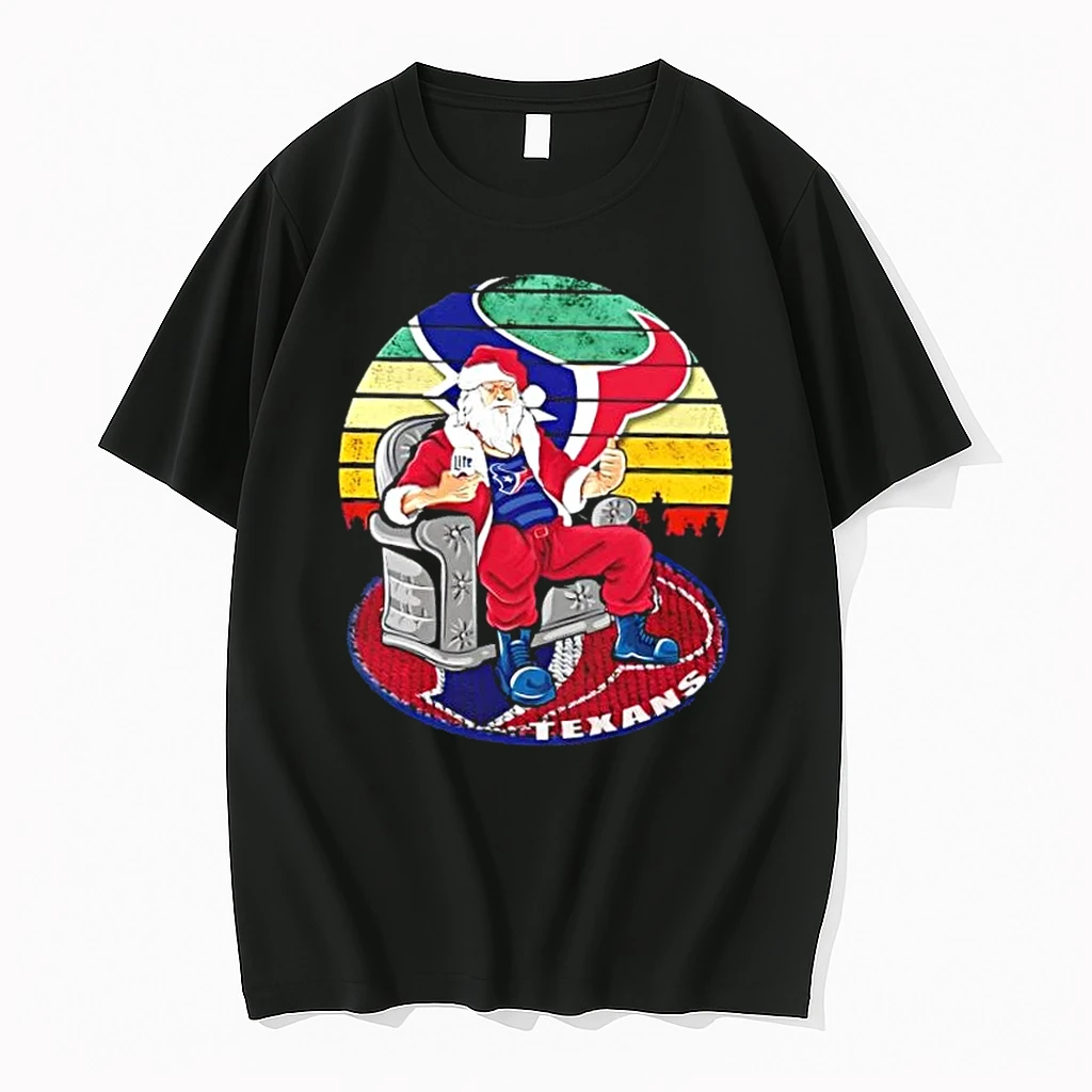 Houston Texans X Santa Claus Christmas Vintage Shirts