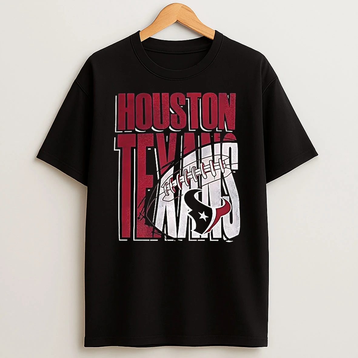 Houston Texas Football Logo Red White Shirts