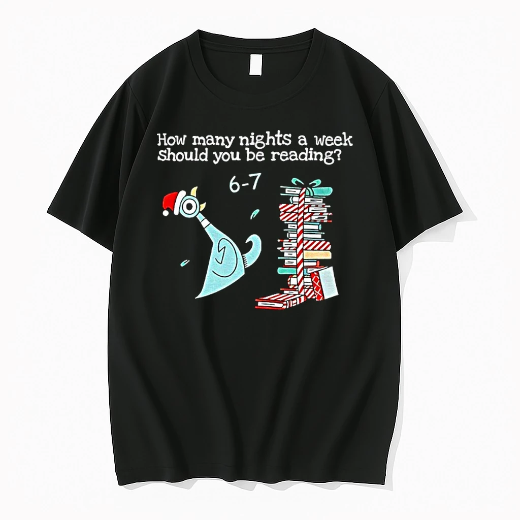 How Many Nights A Week Should You Be Reading 6 7 Pigeon Christmas Shirts