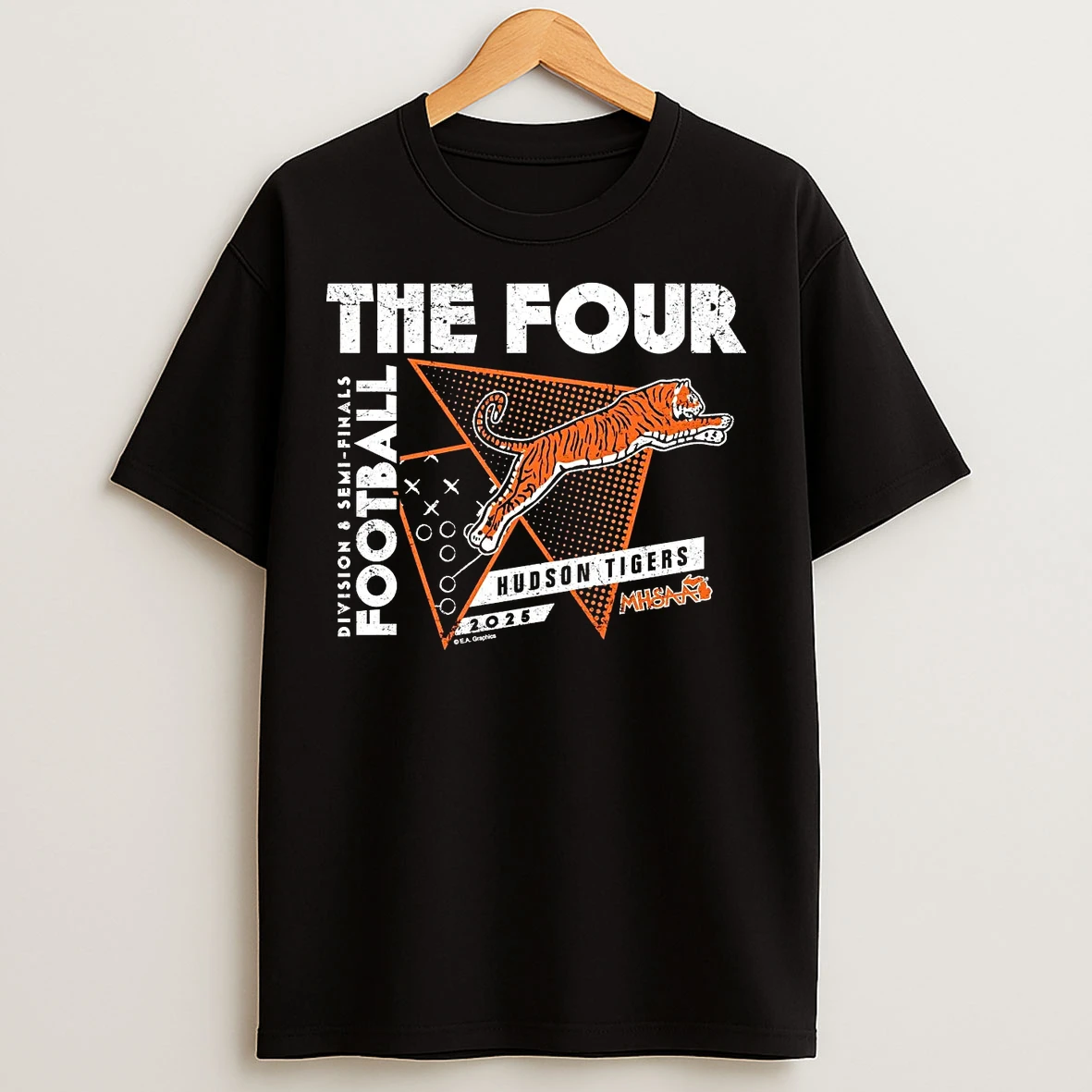 Hudson Tigers 2025 D8 Semifinals The Four T Shirts