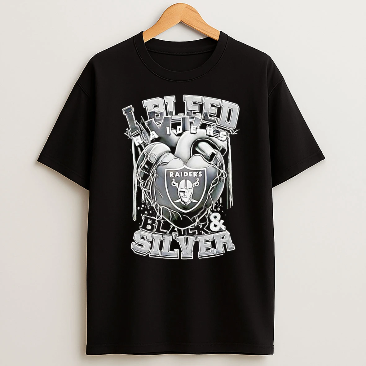I Bleed Las Vegas Raiders Black Silver Shirts