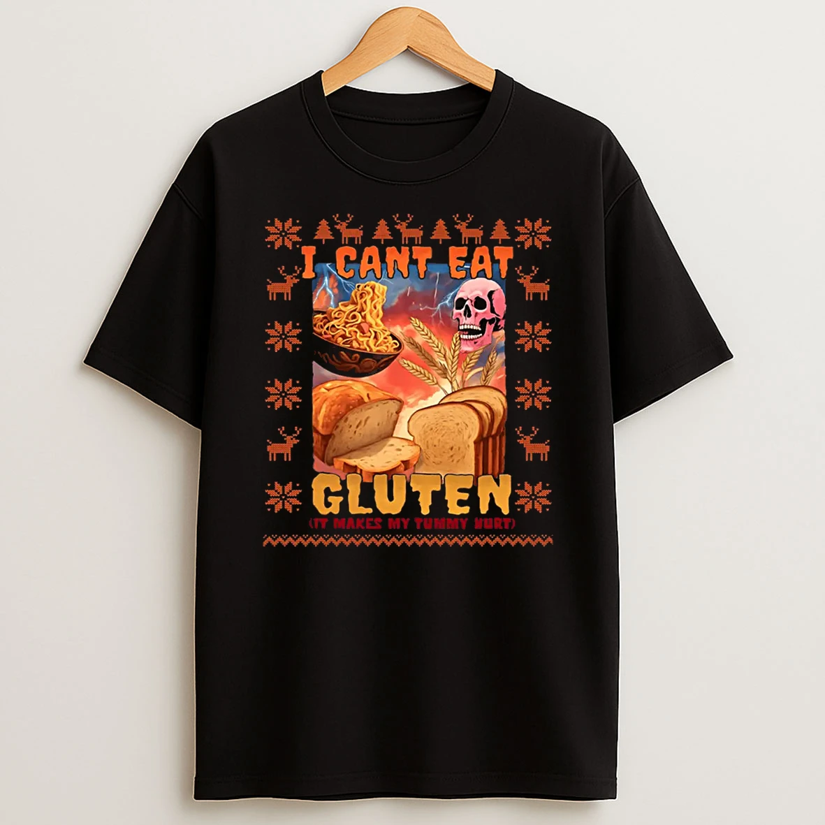 I Cant Eat Gluten Meme Christmas Ugly Style Shirts