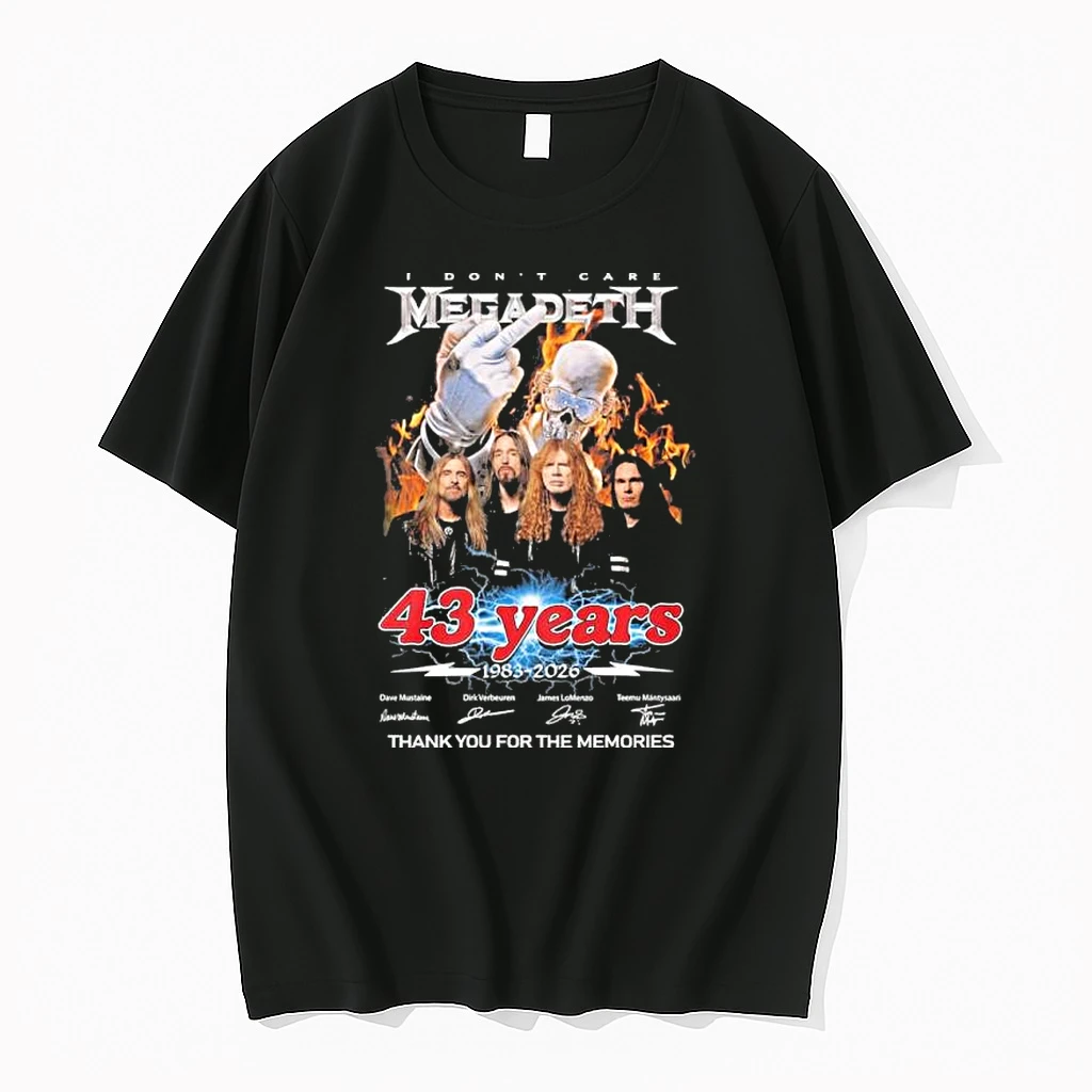 I Dont Care Megadeth 43 Years 1983 2026 Thank You For The Memories Shirts