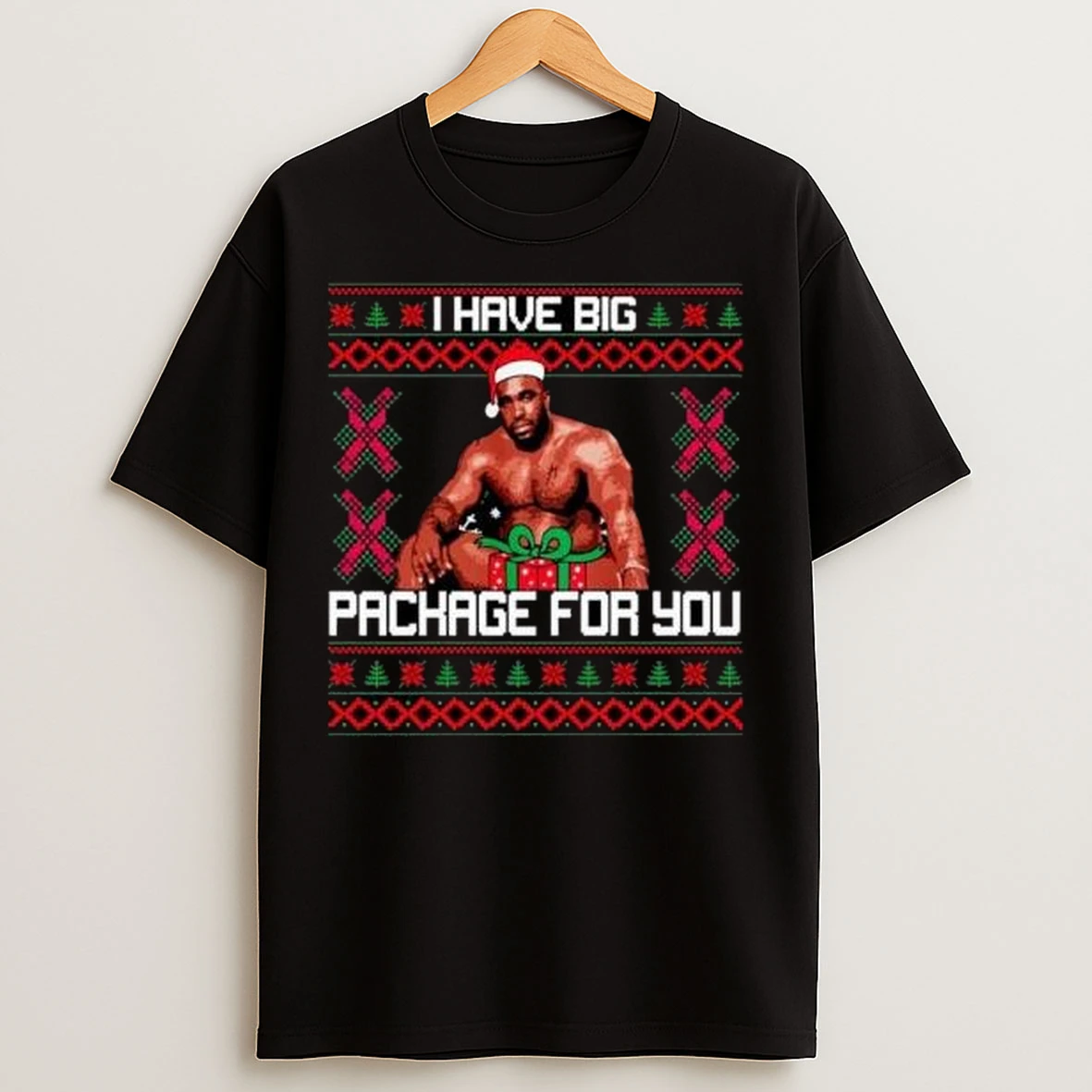 I Have A Big Package For You Jumper Merry Christmas 2025 Circle Black T Shirts