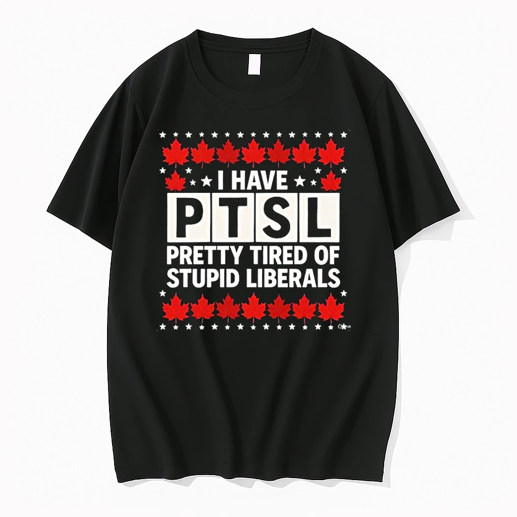 I Have Ptsd Pretty Tired Of Stupid Liberals Red Maple Shirts
