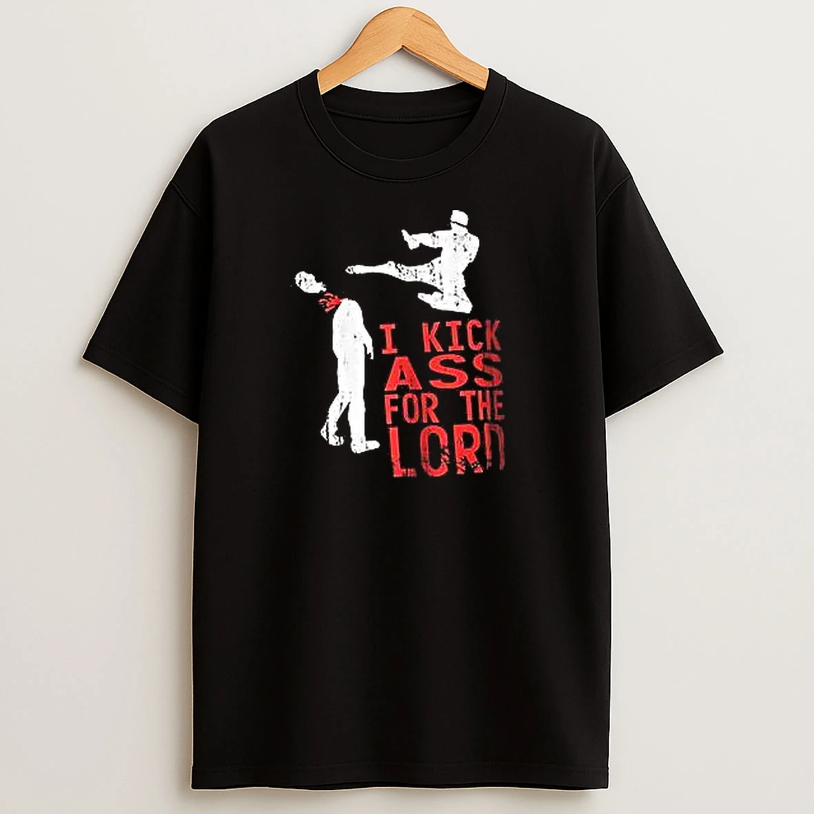 I Kick Ass For The Lord Retro T Shirts