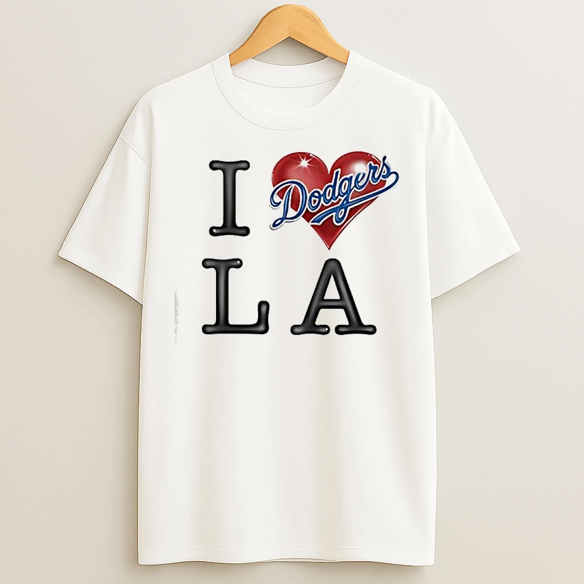 I Love La Dodgers Logo T Shirts