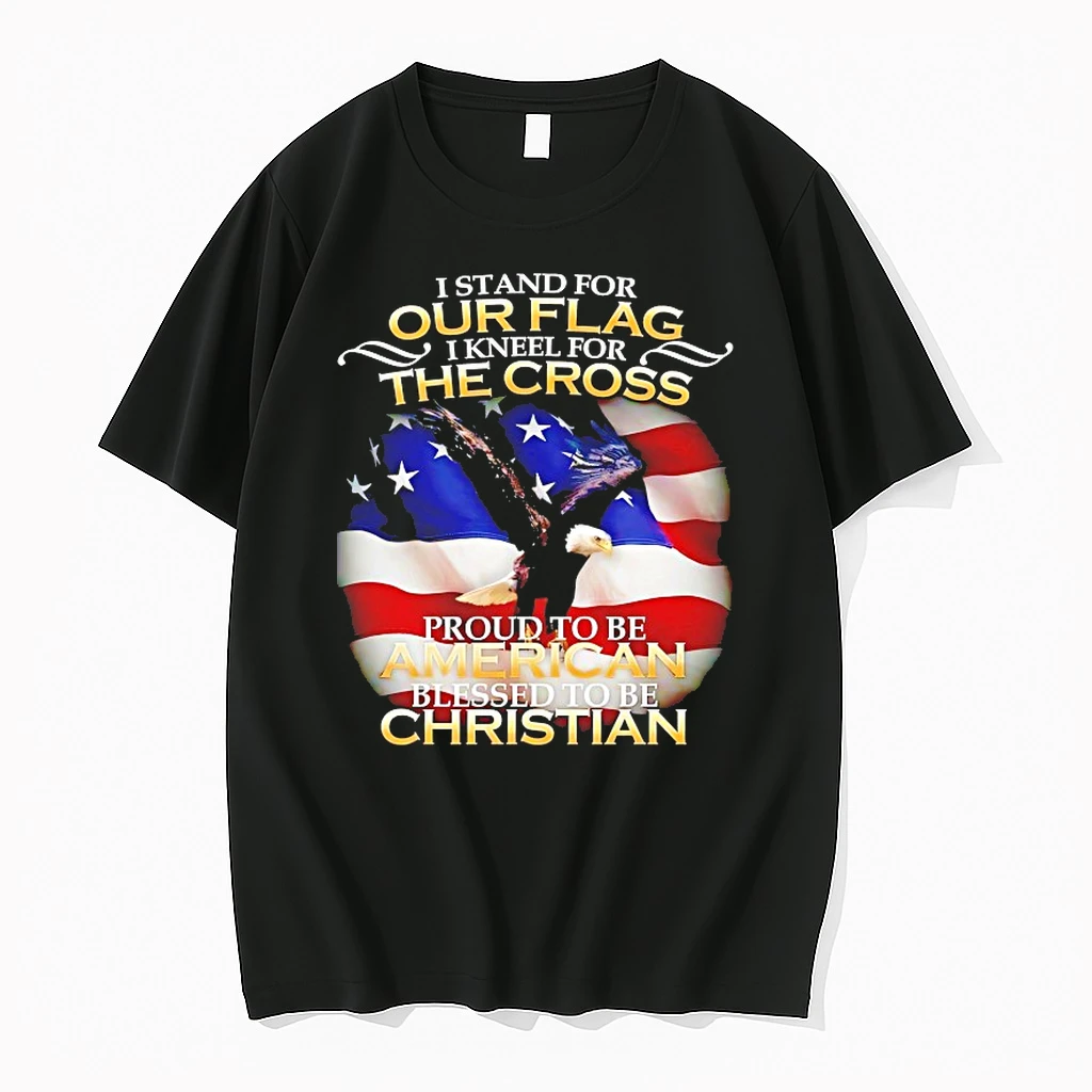 I Stand For Our Flag I Kneel For The Cross Usa Flag Shirts