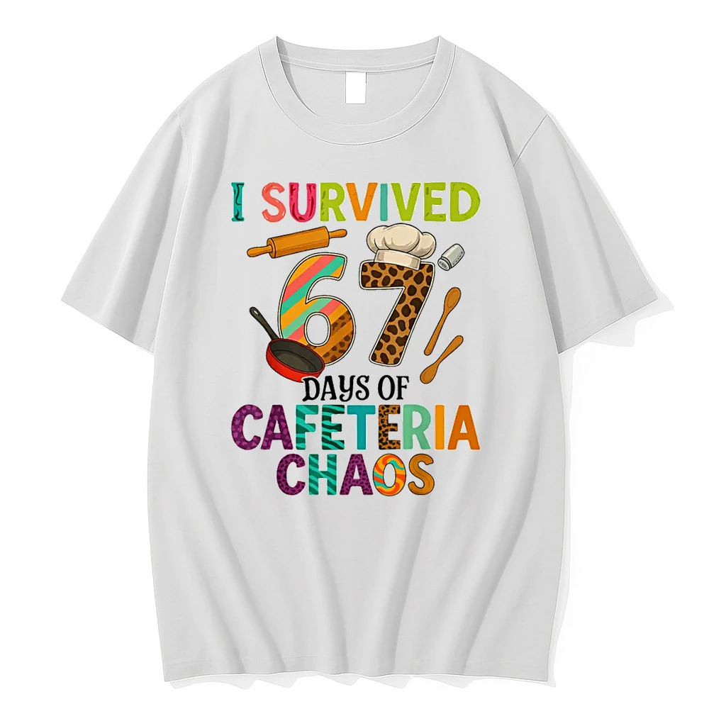 I Survived 67 Days Of Cafeteria Chaos Lunch Lady Staff Squad Shirts
