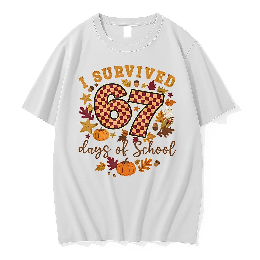 I Survived 67 Days Of School Funny 6 7 Teachers Thanksgiving Shirts