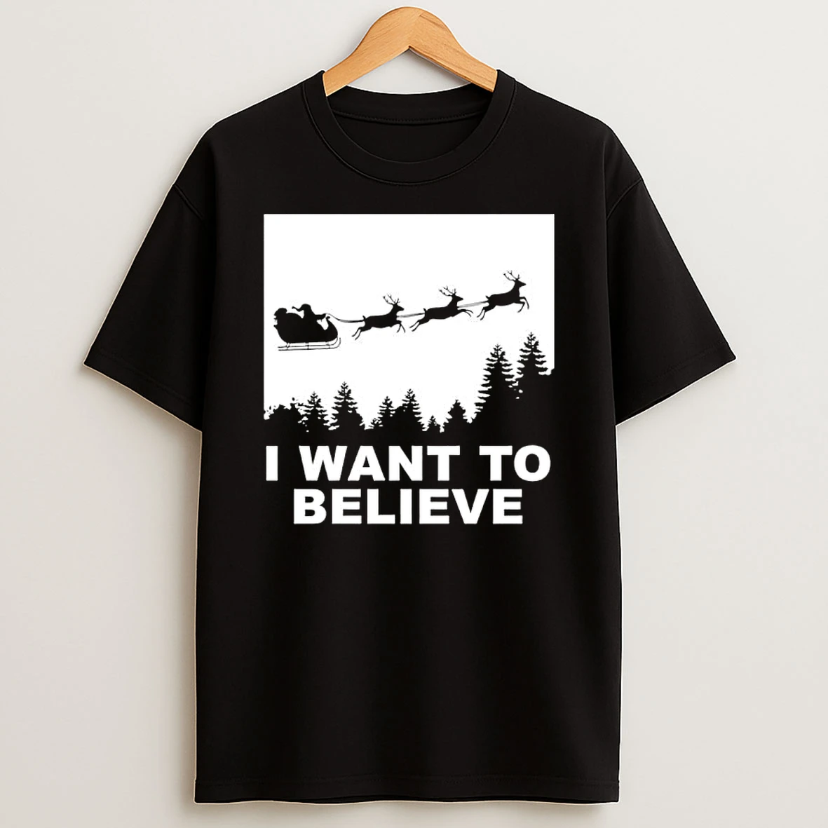 I Want To Believe Christmas Santas Sleigh Shirts