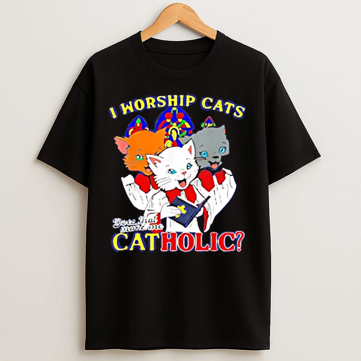 I Worship Cats Cat Holic T Shirts