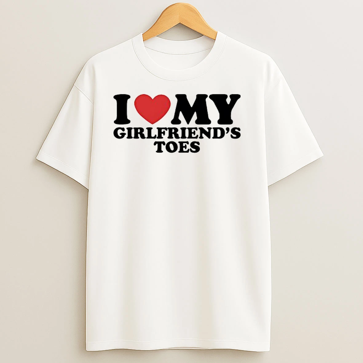 I Love My Girlfriends Toes Red Heart T Shirts