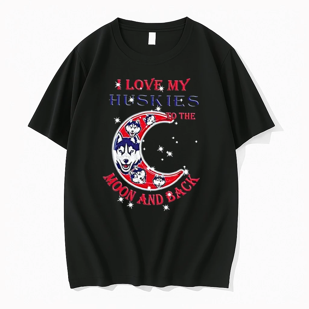 I Love My Connecticut Huskies To The Moon And Back Shirts