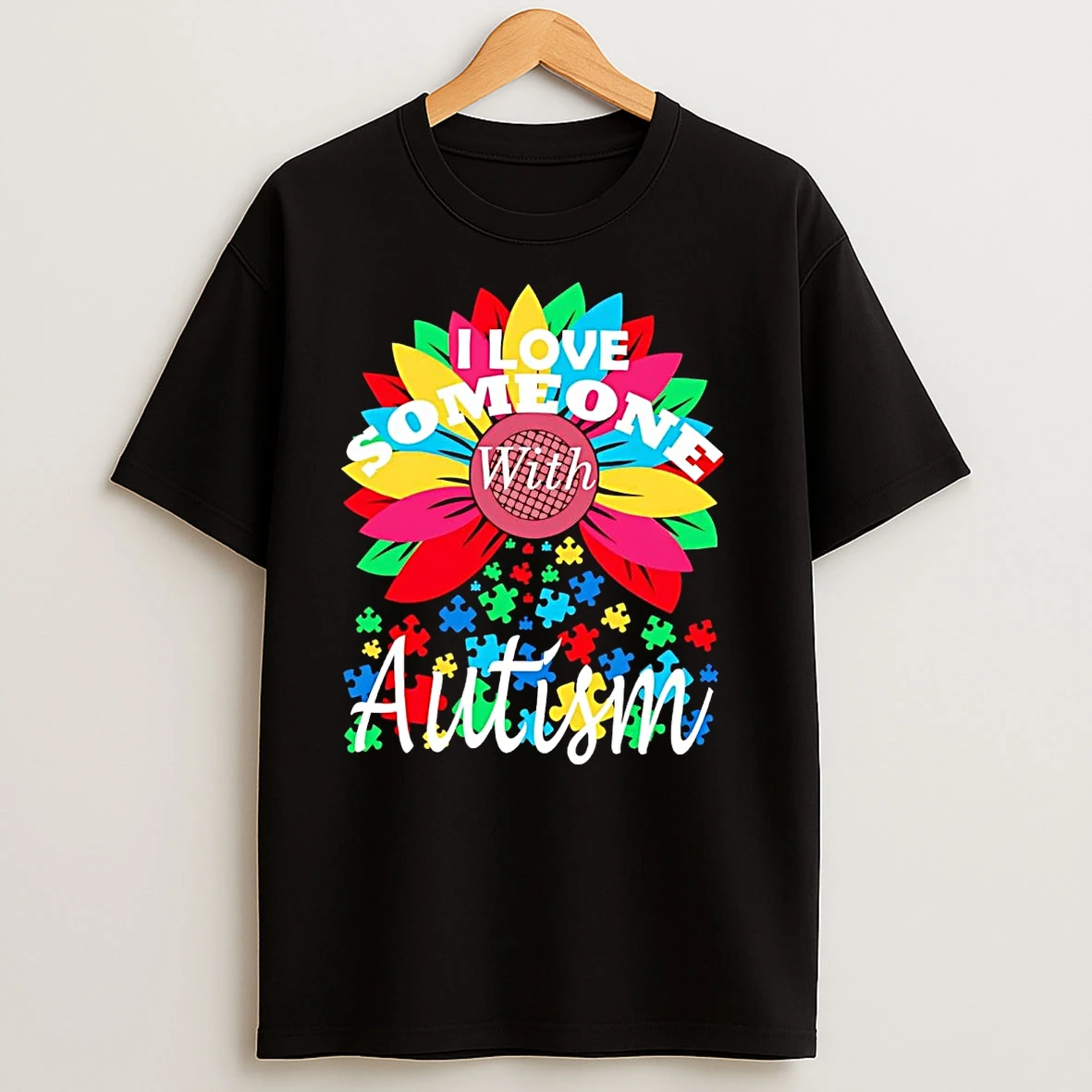 I Love Someone With Autism Floral T Shirts