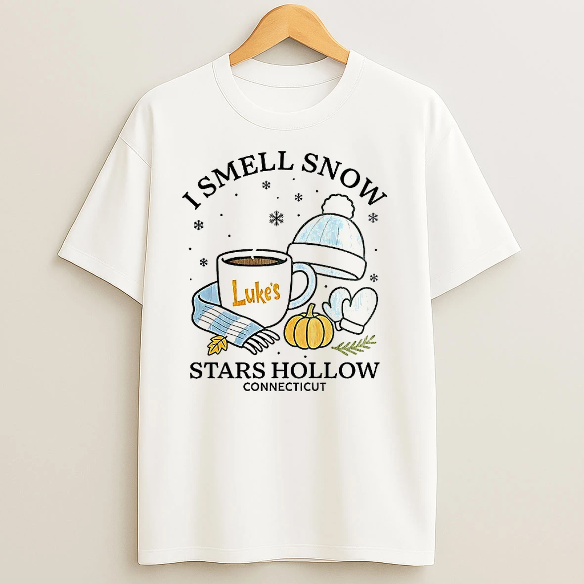 I Smell Snow Stars Hollow Connecticut Christmas T Shirts