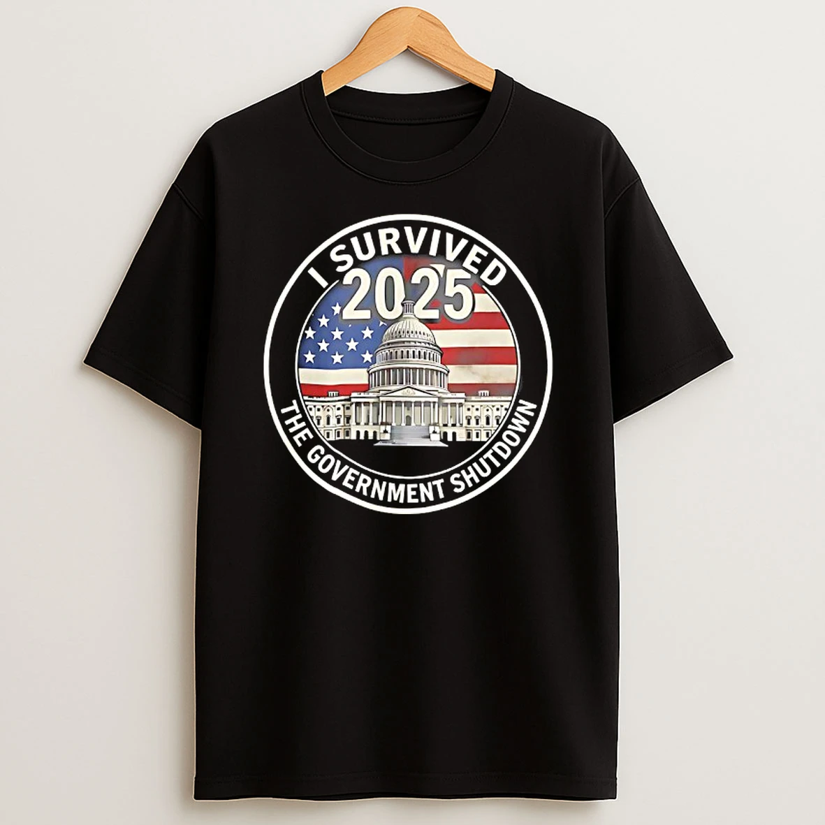 I Survived The Government Shutdown 2025 American Vintage Shirts