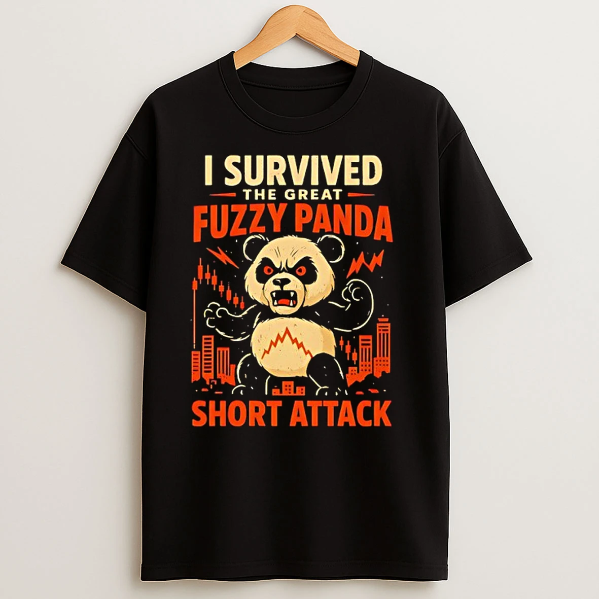 I Survived The Great Fuzzy Panda Short Attack T Shirts