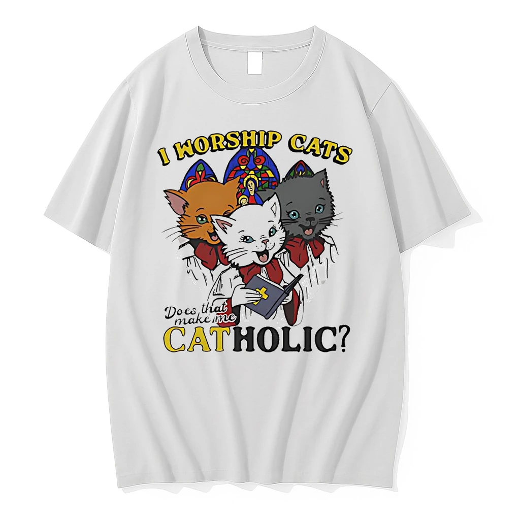 I Worship Cats Does That Make Me Catholic Shirts