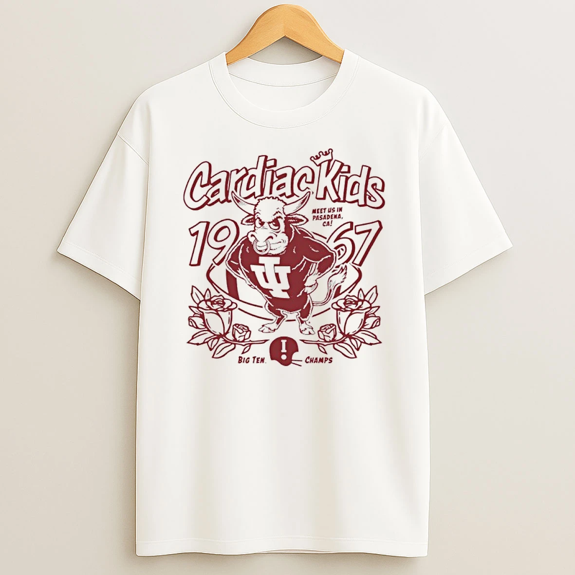 Iu Hoosiers Football Big Ten Champs Cardiac Kids 1967 Mascot Shirts