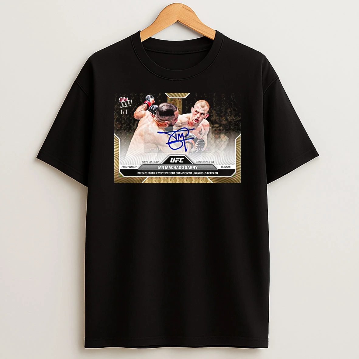 Ian Machado Garry 2025 Ufc Topps Defeats Former Welterweight Champion Via Unanimous Decision Signature Shirts