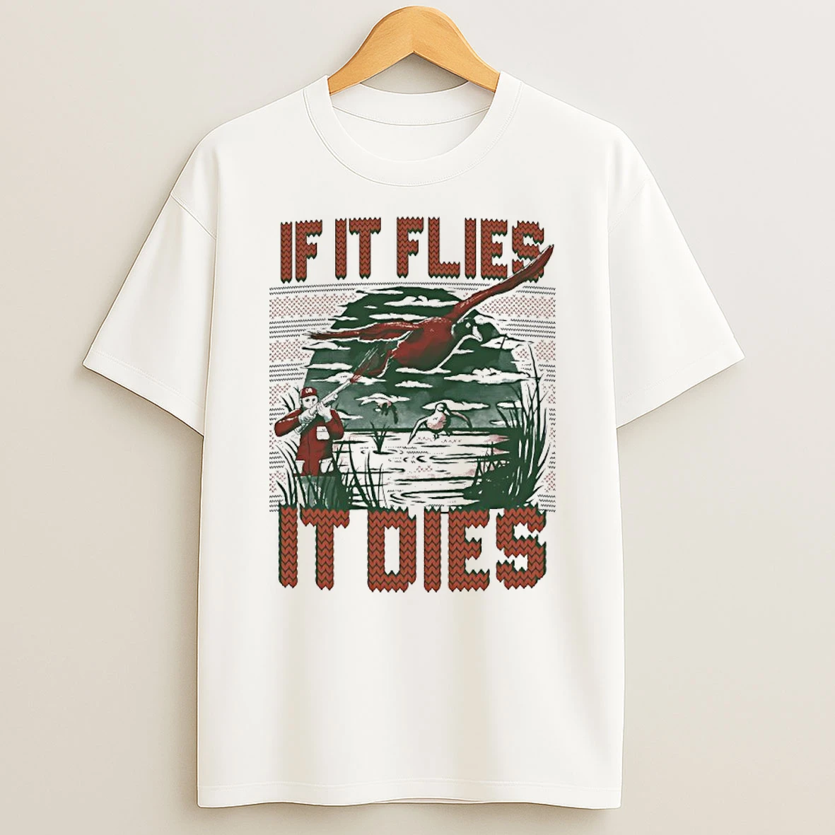If It Flies It Dies Tacky Christmas Ugly Shirts