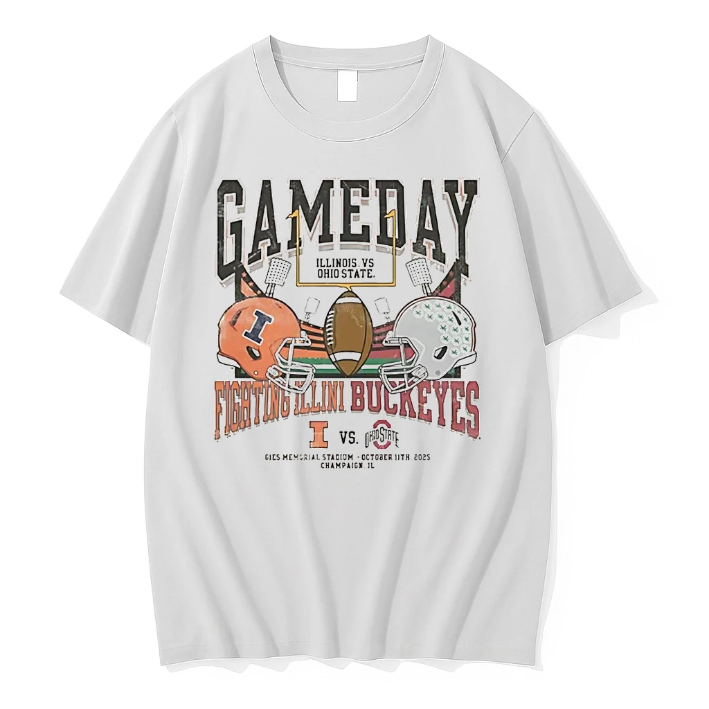 Illinois Fighting Illini Vs Ohio State Buckeyes 2025 Gameday Matchup Shirts
