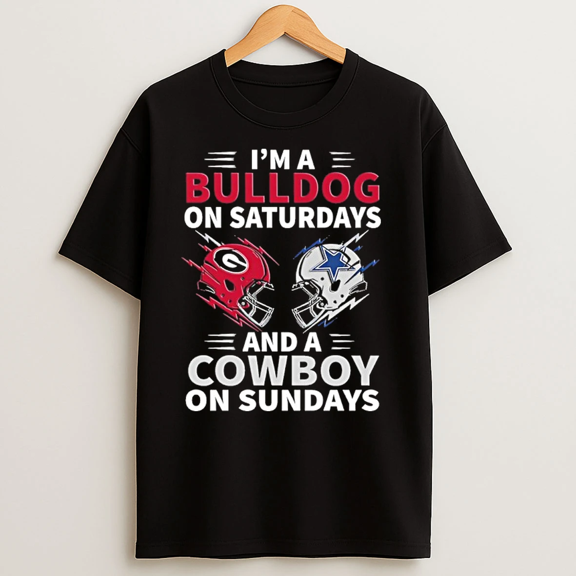 Im A Bulldog On Saturdays And A Cowboy On Sundays T Shirts
