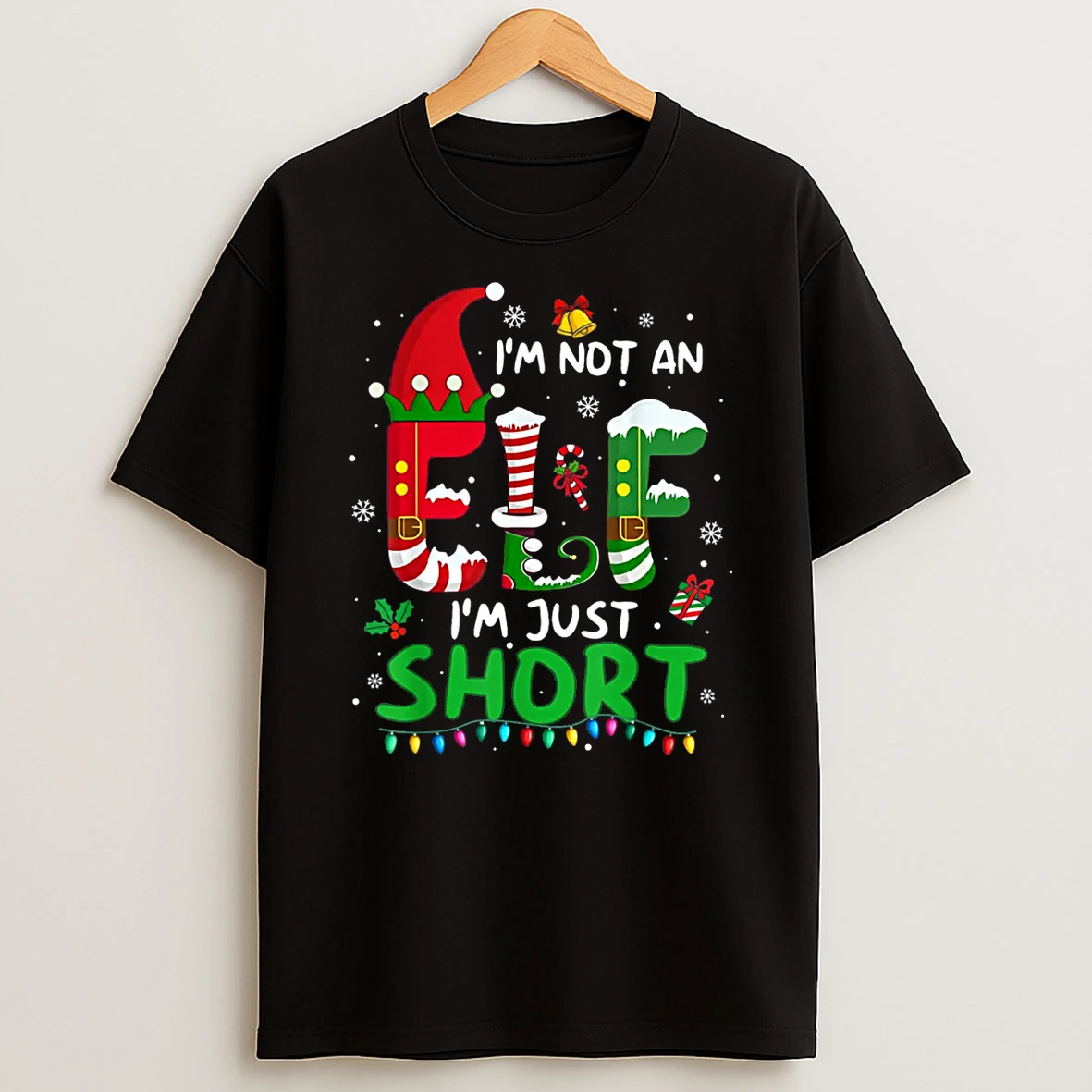 Im Not An Elf Just Short Funny Christmas Xmas Shirts