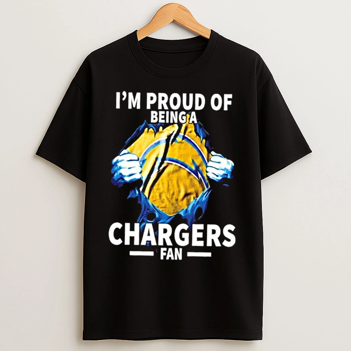 Im Proud Of Being A Los Angeles Chargers Fan T Shirts
