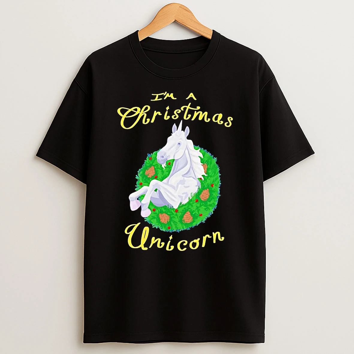 Im A Christmas Unicorn Wreath Shirts
